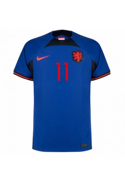 Fotbalové Dres Holandsko Steven Berghuis #11 Venkovní Oblečení MS 2022 Krátký Rukáv